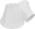 Double White Lamp Shade Set of 2, TOOTOO STAR Large Barrel Lampshade for Floor Light and Table Lamp 6x12x8.5 inch, DIY Fabric Natural Linen Hand Crafted, Spider (White, 6x12x8.5 inch)