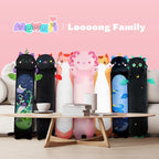 Mewaii Long Axolotl Plush 5 Sizes, 120% Extra Filling Giant Plushness Kids Body Pillow, Kawaii Cute Pink Axolotl Stuffed Animals Plushies, Big Long Body Pillow Cat Plush Gift for Girls 20”