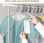 10 Pack Long Dress Covers 71 Inch Garment Bags for Hanging Clothes Plastic Suit Bags Dry Cleaning Bags Hanging Dust-proof Garment Bags for Coat Gowns Dresses