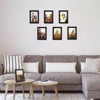 Giftgarden 4x6 Picture Frame Black 7 Pack 4 by 6 Photo Frames Set for Wall or Tabletop Display