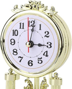 Desk Clock, Table Vintage Clock Small Silent Desk Clock Rustic Non Ticking Mantel Desktop Decorative with Dome Silent Elegant for Home Living Room Decor Office Countertop Bedroom Bedside Shelf