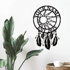 Personalized Dream Catcher Metal Wall Art - Custom Name Iron Sign for Home Decor, 8-30 Inch Black (Style H)