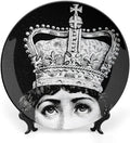 Lina Cavalieri Plate, Wall Decorative Plate, Mysterious Face Plate Wall Hanging Decoration,Including Bracket and Special Spring Hook, 10inch, Style12