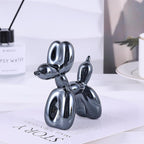 Black Balloon Dog Decor,Balloon Animal Sculpture, Preppy Room Shelf Decor,Cute Statue Home Decors, Bedroom Modern Sculpture Desk Decors,Office Gold Decorations Small Figurines
