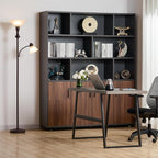 71'' Torchiere Floor Lamps for Living Room, Tall Floor Lamp for Bedroom with Adjustable Angle Arc Reading lamp, Modern Standing lamp with Glass Shade, Knob Switch, Bulb Included, Red Brown