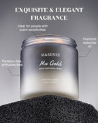 M&SENSE Smoked Leather Scented Men Jar Candle, 11.6oz 2 Wick Large Natural Soy Candle 70 Hours Long Lasting, Highly Scented Home Decor Candle for Men