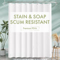 AmazerBath Extra Long Shower Curtain Liner, White Shower Curtain Liner 84 Inches Long, 72x84 Plastic White Shower Liner, Cute Bathroom Shower Curtain Liners, PEVA Tall Shower Liner with 3 Magnets