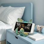 Hodao Sea Turtle Figurines Decoration Turtle Cell Phone Stand Holder for Home Office Desk Summer Ocean Style Phone Holder Decor for Beach Table Statues Gifts for Friends (Blue-Turtle)