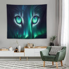 VUMIVI Cat Eye Galaxy Tapestry Mystical Northern Lights Starry Sky Abstract Aurora Art Magical Fantasy Decor Tapestry Wall Hanging for Living Room Bedroom Dorm Classroom Aesthetic Decor W60xL50in