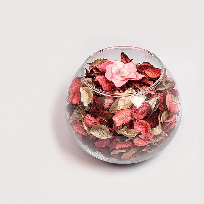 Spring Potpourri,Rose Scented Potpourri Bowl Filler, Valentine's Day Decorative Dried Flower, Pink Bathroom Vase Decor(10.5 oz/2 Packs)