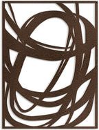 SIGNLEADER Metal Wall Art Decor Abstract Line Minimalist Modern Abstract Wall Sculpture Hangings Home Decoration for Living Room, Bedroom, Bathroom, Kitchen, Outdoor - 30" Bronze