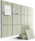 Large Felt Bulletin Board 48" x 36" Cork Board Alternative-12 Pack with 70 Safe Removable Adhesive Tabs, Cork Boards for Walls Cork Board for Home Office Classroom Pin Board - Sage Green
