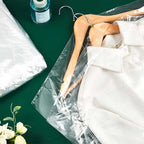 80 Pieces 72 Inch Clear Plastic Garment Bags for Hanging Clothes Dry Cleaner Bags Bulk for Long Dress Dry Cleaning Bags Dust Clothing Cover for Travel Launderette Alterations Shop Gowns