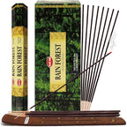 Rain Forest Incense Sticks and Incense Stick Holder Bundle Insence Insense Hem Incense Sticks