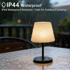 Waterproof Rechargeable Table Lamp - Portable Cordless Desk Lamp with 8 RGB Colors,4000mAh Outdoor Stepless Dimmable LED Night Light for Bedroom, Living Room,Camping Restaurant,Office (Black)