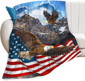 Eagle American Flag Throw Blanket for Boys, Men, Adults, Lovers, Girls, Kids, Women - Soft Warm Plush Fleece Flannel Decor for Couch, Sofa, Bed 60"x80"