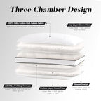 Feather Down Pillows Standard Size Set of 2 with Gusset, Luxury Hotel Collection Bed Pillow 2 Pack, Down Surrounded Gusseted Pillows for Sleeping, Soft for Side, Back Sleepers 20x26 in.