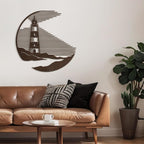 SIGNLEADER Metal Wall Art Decor Lighthouse Minimalist Modern Abstract Wall Sculpture Hangings Home Decoration for Living Room, Bedroom, Bathroom, Kitchen, Outdoor - 30" Bronze