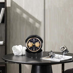 Vintage Jewel Box Table Clock, Vintage Decorative Desk and Shelf Clock, Mantel Clock Farmhouse Clocks, Home Décor for Living Room, Bedroom, Bedside, Desk, Gift Clocks (Black)