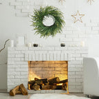 20 Inch Norfolk Pine Winter Wreath - Artificial Pine Greenery Winter Christmas Wreaths for Front Door Porch Wall Window Porch Fireplace Indoor Outdoor Decor Christmas Decorations