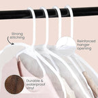 Clear Vinyl Shoulder Covers Closet Suit Protects Storage Home Decor Set of 12, 12"H x 22"W x 2"D