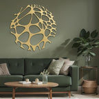 SIGNLEADER Metal Wall Art Decor Abstract Circle Minimalist Modern Abstract Wall Sculpture Hangings Home Decoration for Living Room, Bedroom, Bathroom, Kitchen, Outdoor - 30" Gold