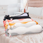 Mewaii Long Cat Plush 5 Sizes, 120% Extra Filling Giant Plushness Kids Body Pillow, Kawaii Cute Grey Cat Stuffed Animals Plushies, Big Long Body Pillow Cat Plush Gift for Girls 44”