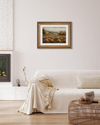 ARPEOTCY Vintage Gold Framed Wall Art Decor, 11x14 Inch Pumpkin Field Picture Artwork, Classical Farmhouse Fall Wall Art for Living Room Bedroom Study, Retro kitchen Autumn Decor Aesthetic