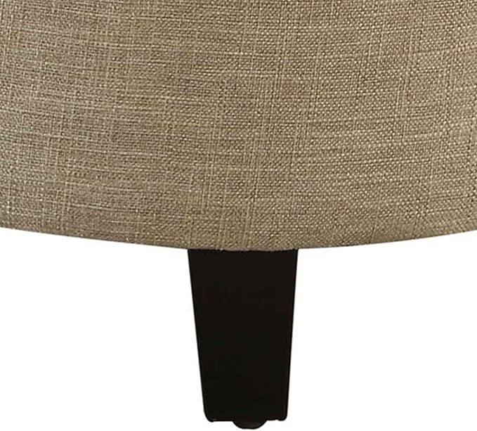 Convenience Concepts Designs4Comfort Storage Ottoman, Tan Fabric