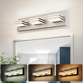 Brushed Nickel Vanity Lights for Bathroom Light Fixtures (3-Light, 20-Inch) Adjust 3 Colors Modern Bath Lighing Fixture Over Mirror LED Vanity Lighting