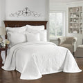 King Charles Modern Farmhouse Floral Matelasse Bedspread, 100% Cotton Breathable Bedding, King/Calking, White