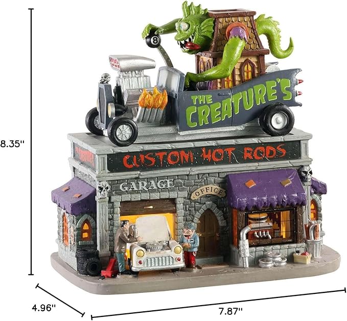 Lemax The Creature's Custom Hot Rod Shop #05611