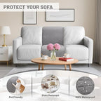 Recliner Sofa Covers 100% Waterproof Velvet L Shape Recliner Couch Covers for Sofa Pets Washable Anti Slip 1 Additional Couch Cover for Reclining Couch (Additional Seat, Silver Gray)