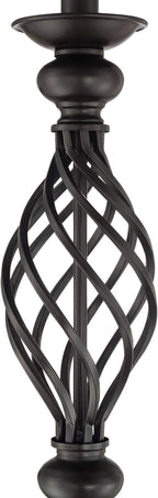 Franklin Iron Works Annie Rustic Farmhouse Industrial Vintage Floor Lamp Standing 63" Tall Bronze Iron Scroll Font Cream Hardback Drum Shade Decor for Living Room Reading House Bedroom Home