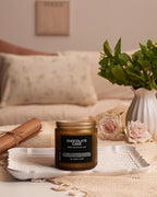 M&SENSE Chocolate Layer Cake Scent Candles, Large 11.6oz Natural Soy Wax 70 Hours Burn Time Clean Non Toxic Scented Classic 2 Wicks Candle for Easter Holiday Birthday Gifts