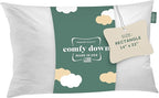 ComfyDown Decorative Throw Pillow Insert, Down and Feather Fill, 100% Cotton Cover, 233 Thread Count - Made in USA (14 X 22)