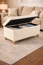 HomePop Sherpa Storage Bench - Cream