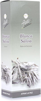 Flute White Sage Incense Sticks | Total 120 Sticks | 9" Inch Agarbatti Sticks with 40 Mins Burning time | 20 Sticks/Pack