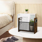YINMIT Magazine Holder, Magazine Rack for Desktop and Home Office, Farmhouse File Storage Basket for Letters, Magazines, Books, Newspapers (Small)