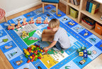 Booooom Jackson ABC Rug Kids Rug Educational Rugs Non-Slip Kids Carpet with Alphabet, Number Mat for Children, Baby, Toddler Play, 4'11" x 6'7"