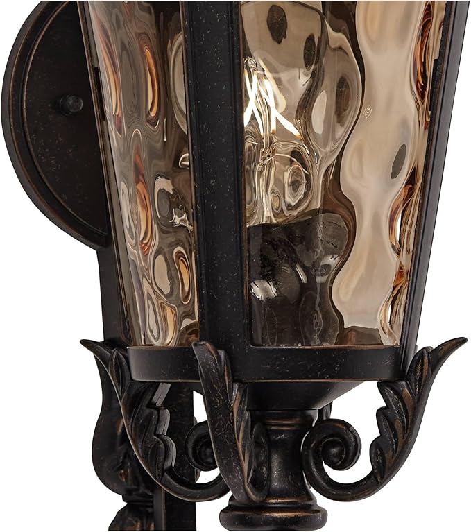 John Timberland Casa Marseille European Vintage Outdoor Wall Light Bronze French Vintage Sconce Fixture Decor for Exterior House Porch Patio Outside Deck Garage Yard Front Door Garden Home