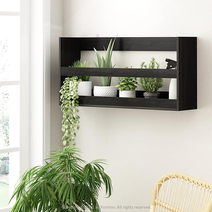 Furinno Hermite Multipurpose Wall Mounting Storage Shelf, Espresso