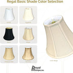 Royal Designs, Inc. BSO-704-16BLK/GL-2 True Bell Basic Lamp Shade, 8 x 16 x 12.6, Black with Gold, 2-Pack