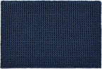 Waffle Bath Mat, Boho Bathroom Rugs Non Slip Washable Super Absorbent Quick Dry Bath Mat Farmhouse Bathroom Decor, 30"x20" Navy Blue