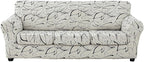 KRFOONN 4 Piece Printed Sofa Couch Cover for 3 Cushion Couches Stretch Sofa Slipcovers with 3 Separate Seat Cushion Covers Washable Furniture Protector with Elastic Bottom (Sofa, 58)