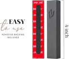 SURI Mezuzah for Door – 4 Inch Dark Gray Concrete Mezuzah Cover with Printed Scroll, Self-Stick Adhesive, Fits a 3 Inch Mezuza Scroll, Gift Box Included