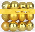 Gold 3.2" Large Christmas Balls - Christmas Tree Decoration Ornaments Shatterproof Hanging Balls for Birthday Halloween Holiday Wedding Decorations Set of 18pcs