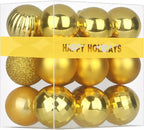 Gold 3.2" Large Christmas Balls - Christmas Tree Decoration Ornaments Shatterproof Hanging Balls for Birthday Halloween Holiday Wedding Decorations Set of 18pcs
