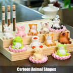 Lotus Incense Holder Pink Pig Cute Animal Figurine Incense Burner Flower Stand Ash Catcher Creative Cartoon Resin Siamese Cat Statue for Home Room Decor Meditation Yoga Spa