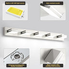 OKELI 5 Lights Bathroom Vanity Light Fixtures Brushed Nickel LED Dimmable Vanity Light Over Mirror Modern Wall Mounted Lighting Fixture, 350° Rotatable Lamp Head 36W Cold White 6000K ETL Listed